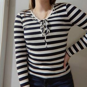 3/12 Forever 21 long sleeve striped shirt